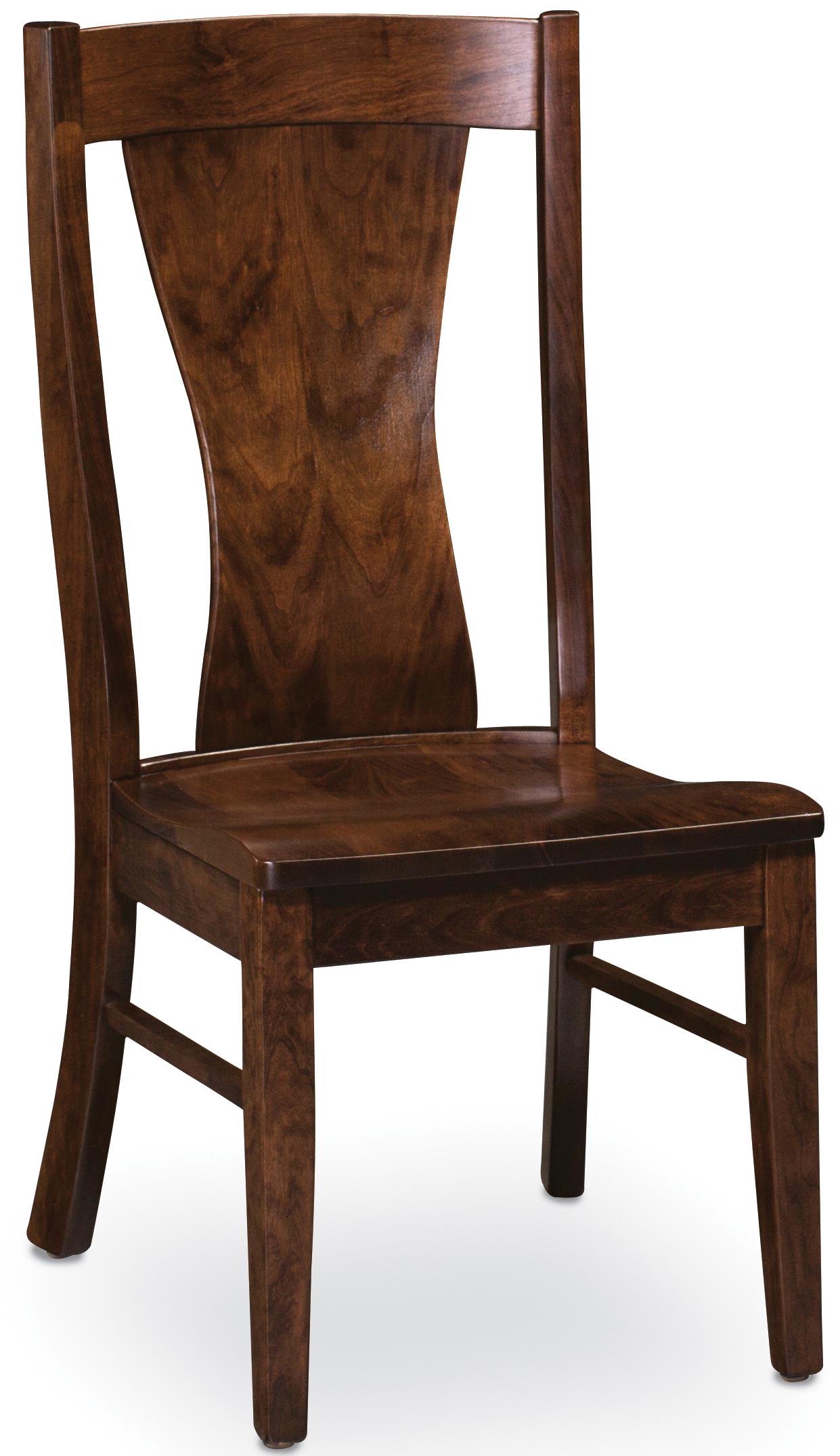 Simply Amish Chairs ECJSP02AW Joseph Side Chair with Splat Back